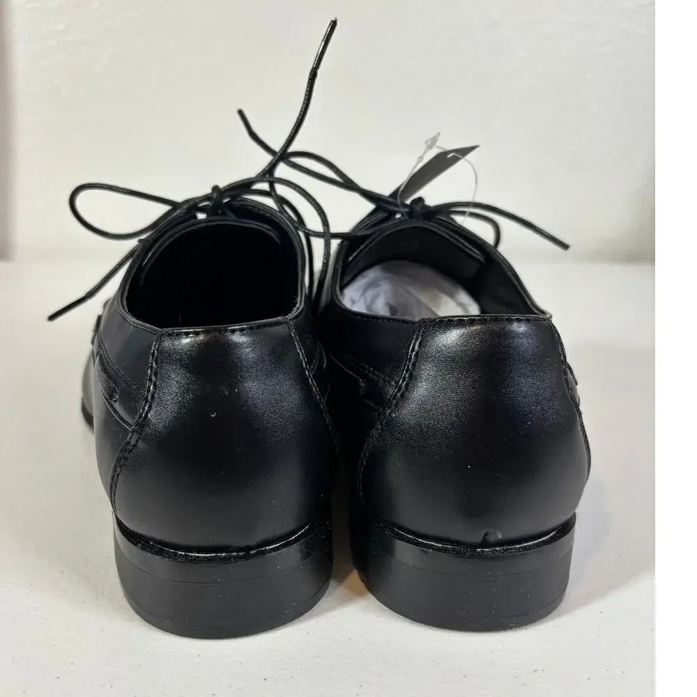 Tahari NWT Men's Size US 8.5 Black Leather Oxford Dress Shoes - Randall